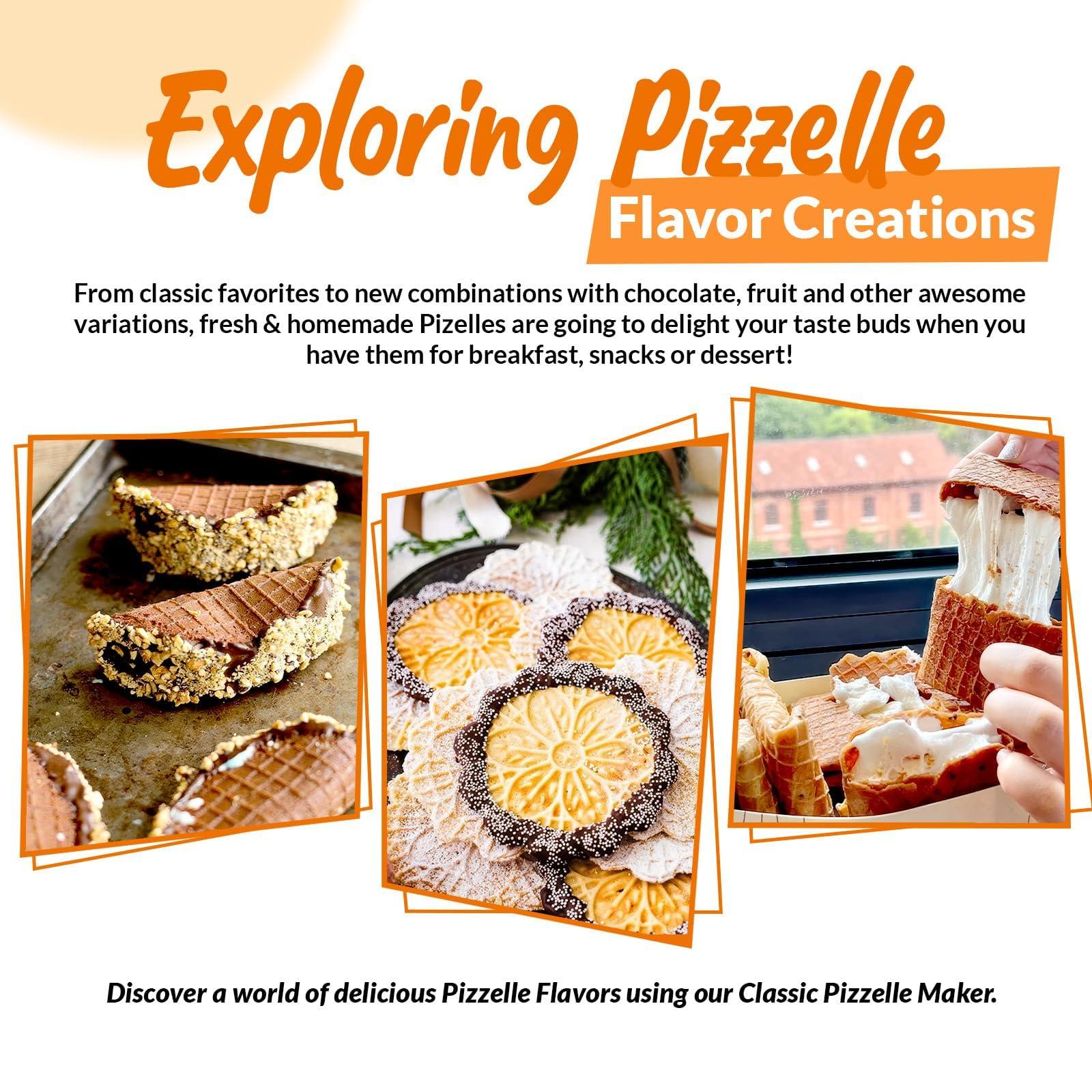 C. Palmer Manufacturing C. Palmer Extra Thin Pizzelle Iron, Model 7500, Electric Pizelle Maker, Made in America