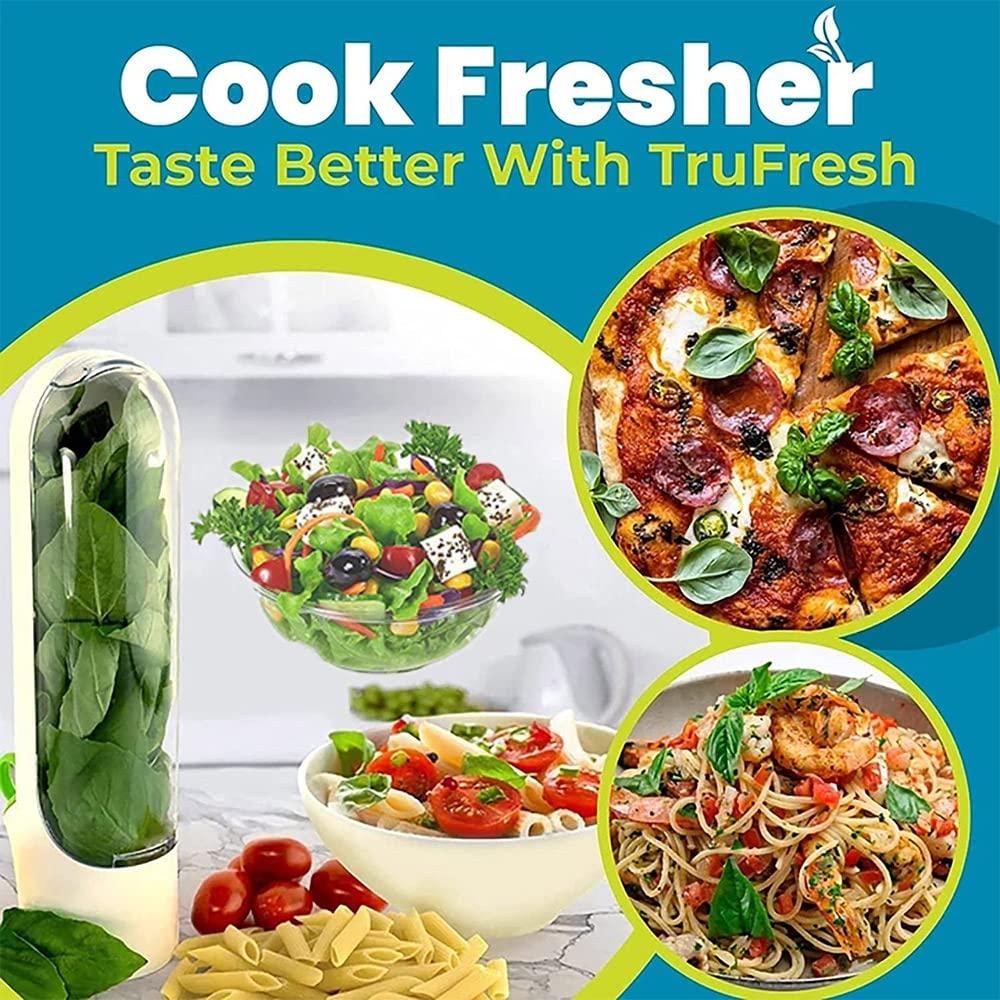 Spacebuyer Herb Saver Best Keeper for Freshest Produce Lasting Refrigerator Herb Keeper Containers Clear Herb Savor Pod Herb Storage Container for Cilantro Mint Parsley Asparagus (2PC)