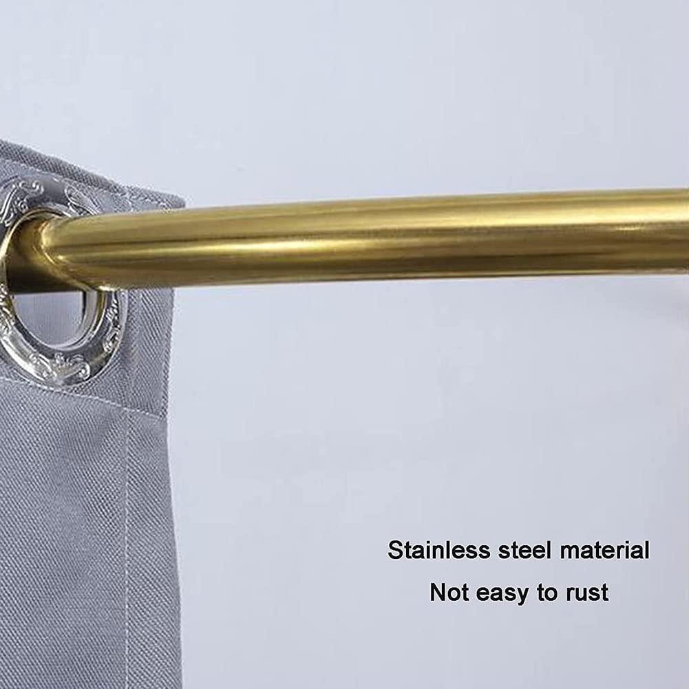 KOINEN Shower curtain rod,Bathroom curtain rail,Window Curtains Rod, for Fitting Room, Changing Room Curtain Track, U-shaped Ring Shelf (Color : Black, Size : 100x100cm) (Color : Gold, Size : 80x80cm) (Colo