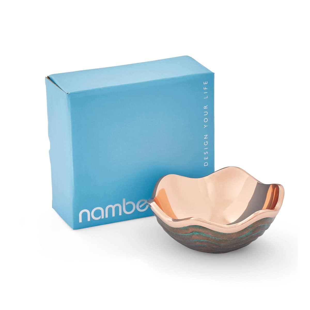 nambe nambe Small Copper Canyon Bowl | 6-Inch Fruit or Snack Bowl for Kitchen Counter, Table, Mantel Dcor | Decorative Scalloped Edge Vegetable Basket | Salad Serving Bowl | 16-Ounce