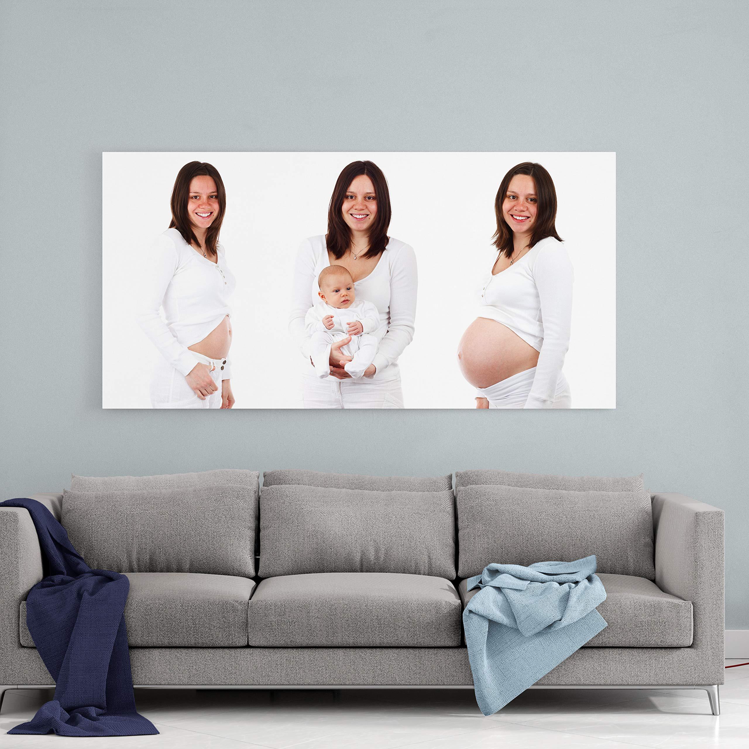 P&L ART. Panoramic Canvas Prints, 28X56 Custom Your Pictures On Giclee Printing Wall Art Personalized Gift