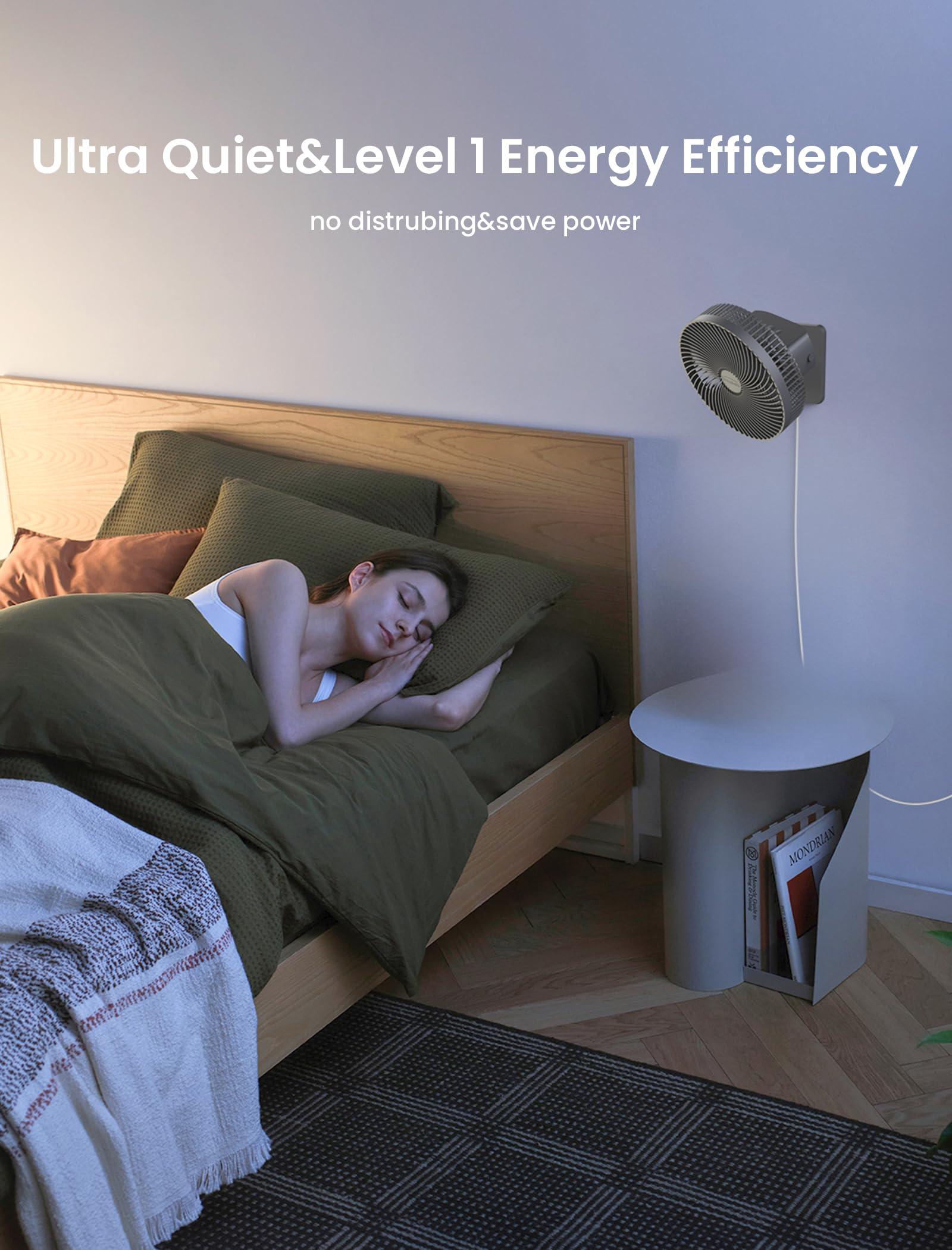 Shinebella 10 Inch Wall Mount Oscillating Fan with Remote and Timer, Small Bedroom RV Fan with 4 Speeds, Quiet Operation,90Oscillation, Adjustable Tilt,5.92 ft Wire, Cooling Bathroom Wall Mounted Fans