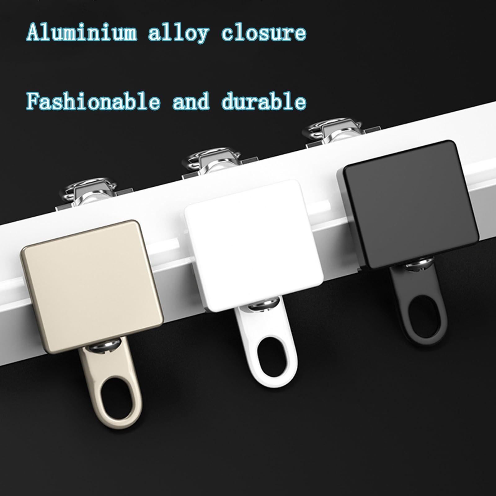 ROFBIHG Aluminum Ceiling Curtain Track, Heavy Duty Curtain Track System, Curtain Track Rail Fixings, Built-in Room Divider Sliding Rail, Ceiling Track Set for Curtains, Can Be Used for Windows, Bedrooms (Col