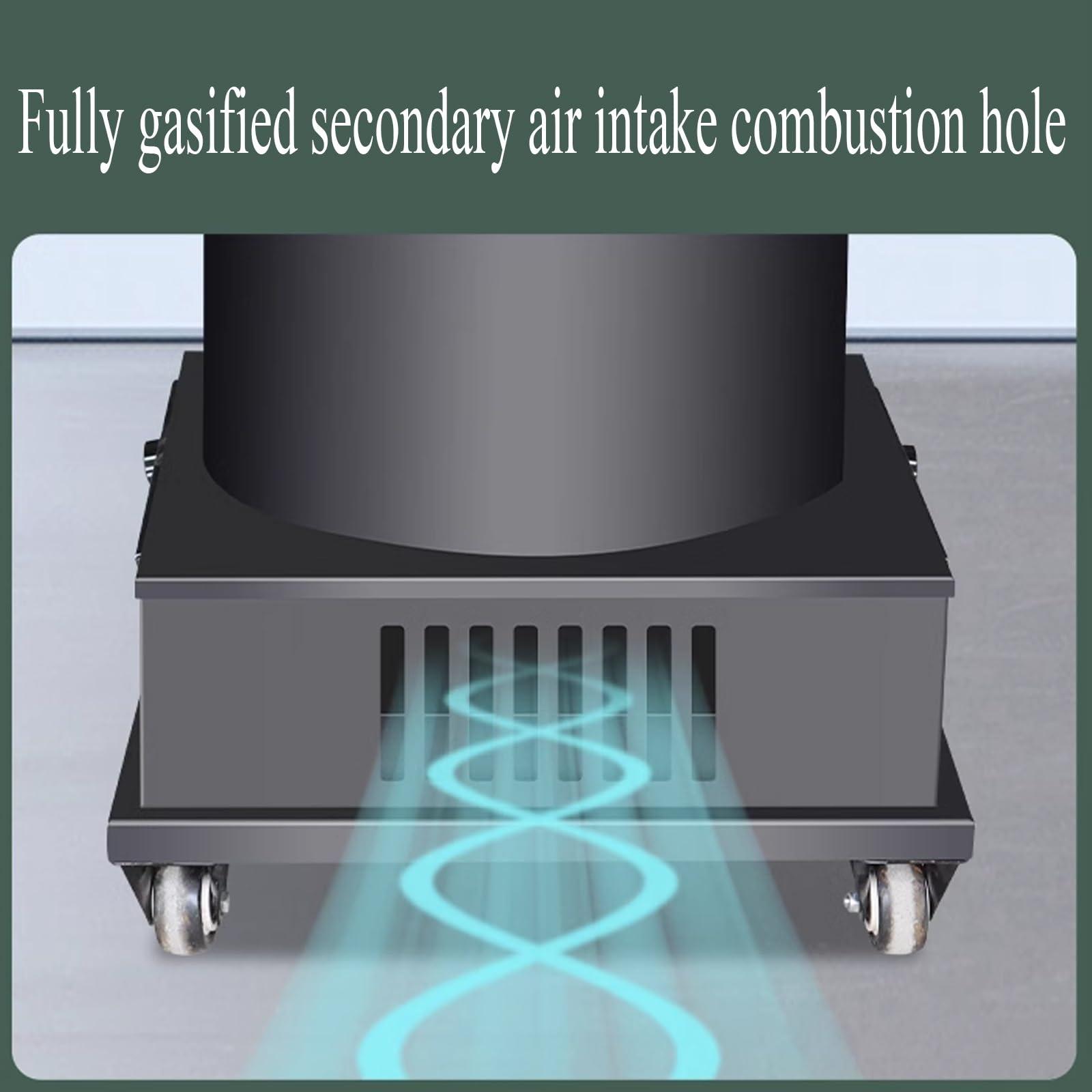 Generic Small Wood Burning Stove Indoor with Oven, Camping Wood Stove for Heating and Cooking, Wood Stove with Chimney Pipes, Small Camping Wood Stove for Patio