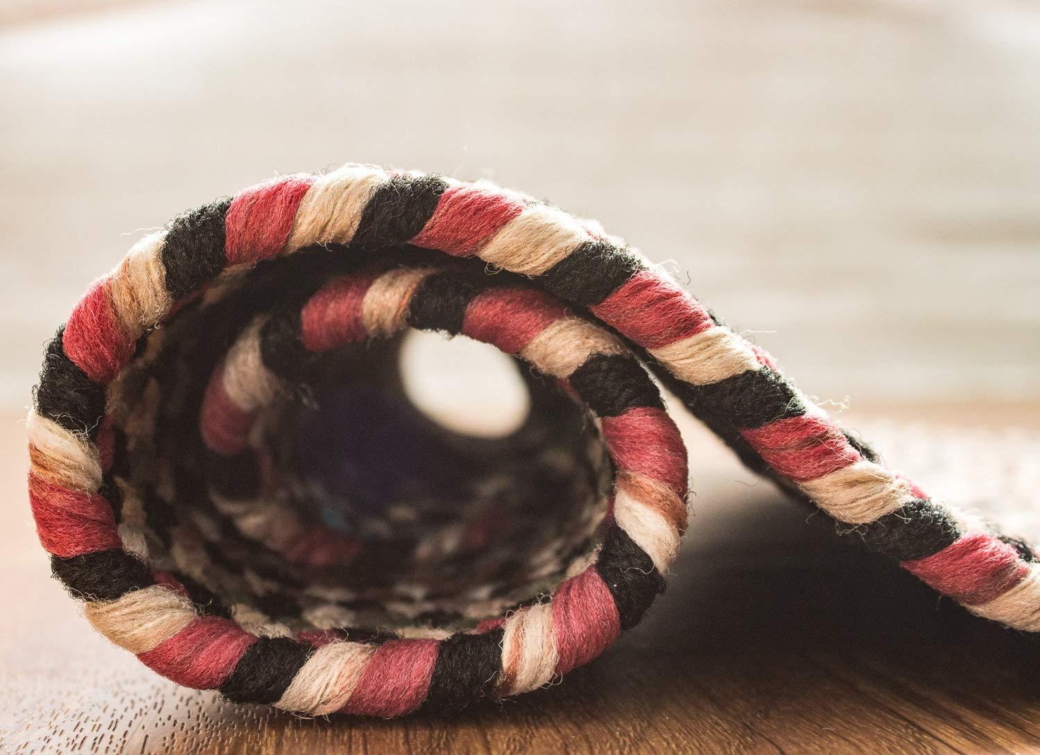 Super Area Rugs Super Area Rugs Roxbury American Made Braided Rug for Indoor Outdoor Spaces, Charcoal/Natural Multi, 2' X 6' Oval Runner