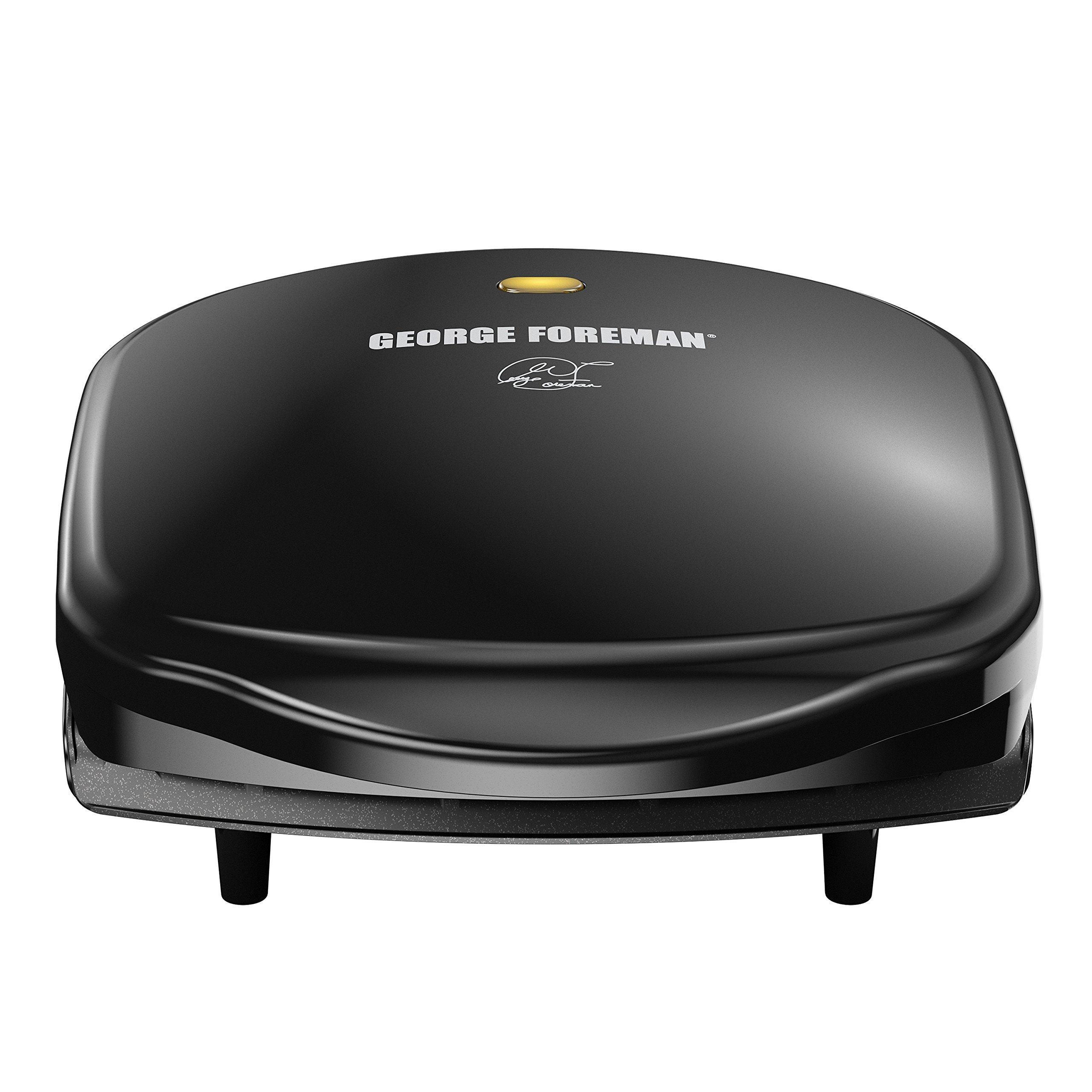 George Foreman George Foreman 2-Serving Classic Plate Electric Indoor Grill and Panini Press, Black, GR10B