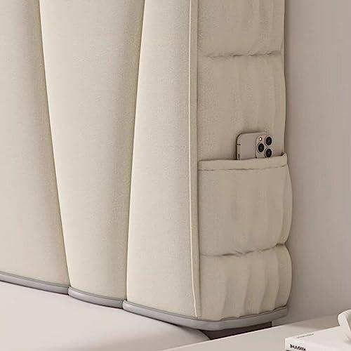 Generic Bed Headboard Slipcover Stretch Bed Headboard Cover Upholstered Bed Headboard Cover, Double King Size Leather/Wooden Bed Backrest Bed Head Covers Cloth Dustproof Head Board Protector Bedroom Decor