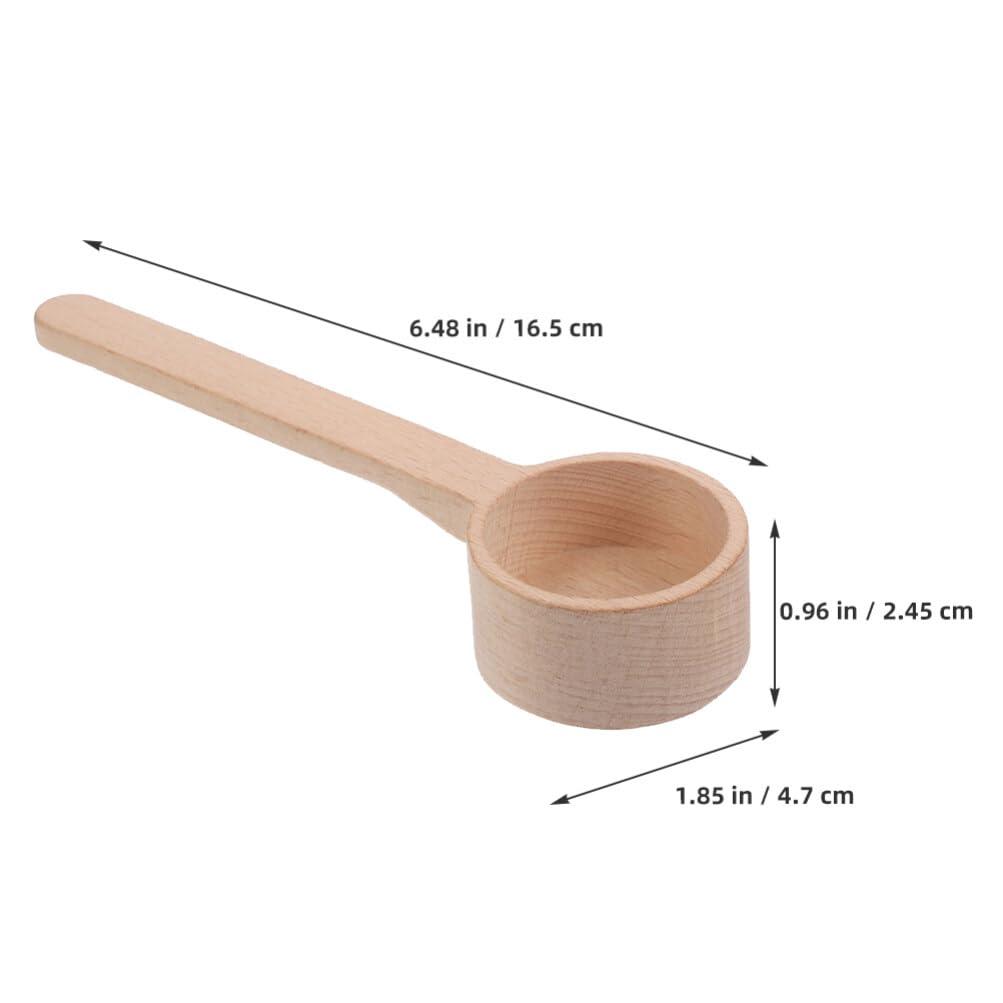 Cabilock Cabilock Long Tea Spoons Long Handle Measuring Spoons Set 2pcs Cooking Spoons Salt Spoon Wood Salt Spoon Milk Powder Spoon Wood Long Handle Spoon Wooden Tea Scoop