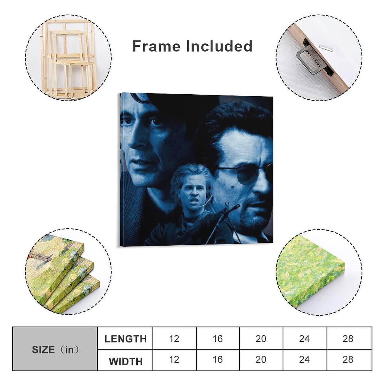 HAUHAU Heat Movie Poster (22) Wall Art Poster Scroll Canvas Painting Picture Living Room Decor Home Framed/Unframed 28x28inch(70x70cm)