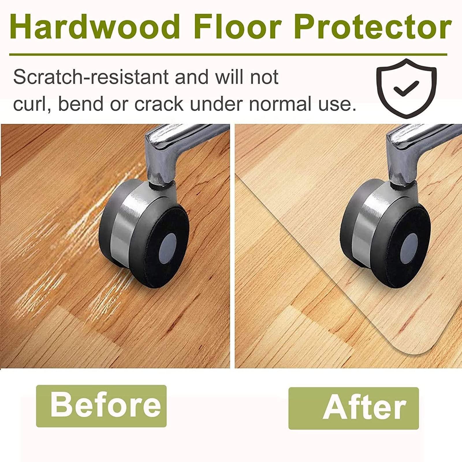 generic Runner Rug Clear Vinyl Plastic Floor Runner Protector3.3x10.2 FT Heavy Duty Floor Runner/Protector for Hardwood Floors Clear Plastic Rug, Can be Cut Transparent 1.5mm/0.06in