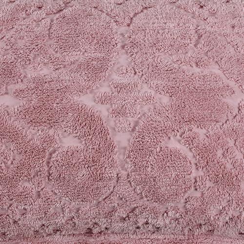 Better Trends Better Trends All Season Bedspread 100% Cotton Chenille Bedspreads Coverlet Luxurious Medallion Pattern Tufted 1 Piece Full/Double Size 96\" X 110\" Soft Lightweight Pink Bedding Ashton Collection
