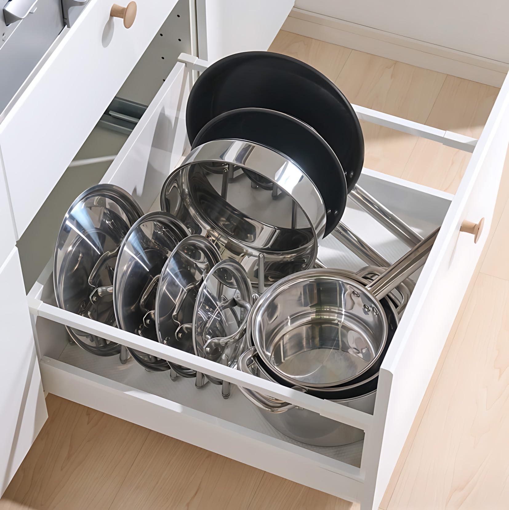 IKEA Ikea Variera Pot Lid Organizer, Stainless Steel, Set of 2