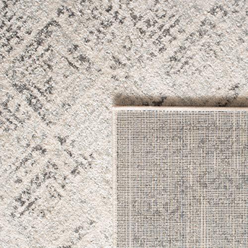 Safavieh SAFAVIEH Tulum Collection Area Rug - 8' x 10', Ivory & Grey, Moroccan Boho Distressed Design, Non-Shedding & Easy Care, Ideal for High Traffic Areas in Living Room, Bedroom (TUL264A)