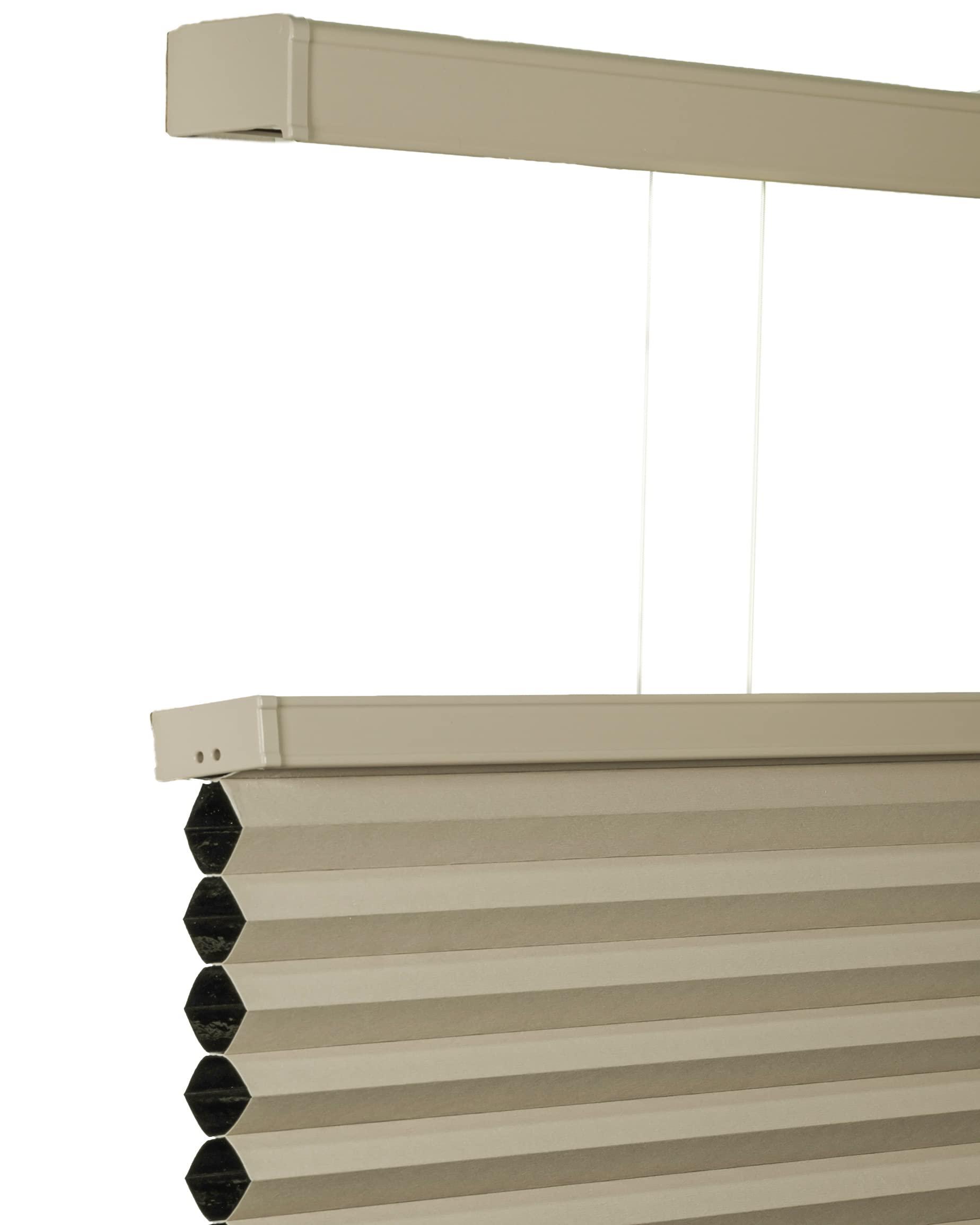 CHICOLOGY CHICOLOGY Cellular Shades, Top Down Bottom Up Shades, Blinds for Windows, Window Shades for Home, Door Blinds, Window Coverings, Cellular Blinds,Khaki Grey - Blackout, 57.25" W x 72" H