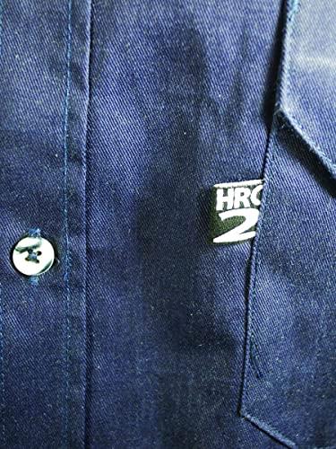 MAGID MAGID SHN88-L Arc-Rated 7 oz. FR 88/12 Long-Sleeve Work Shirt, X-Large, Navy, Large