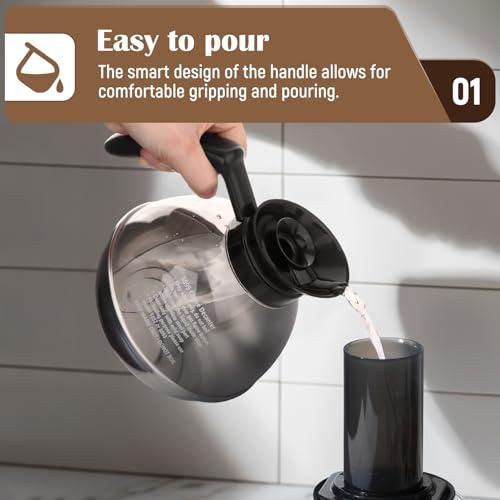 Gazechimp Coffee Decanter Pot Replacement Carafe,Coffee Carafe Coffee Kettle for Restaurant