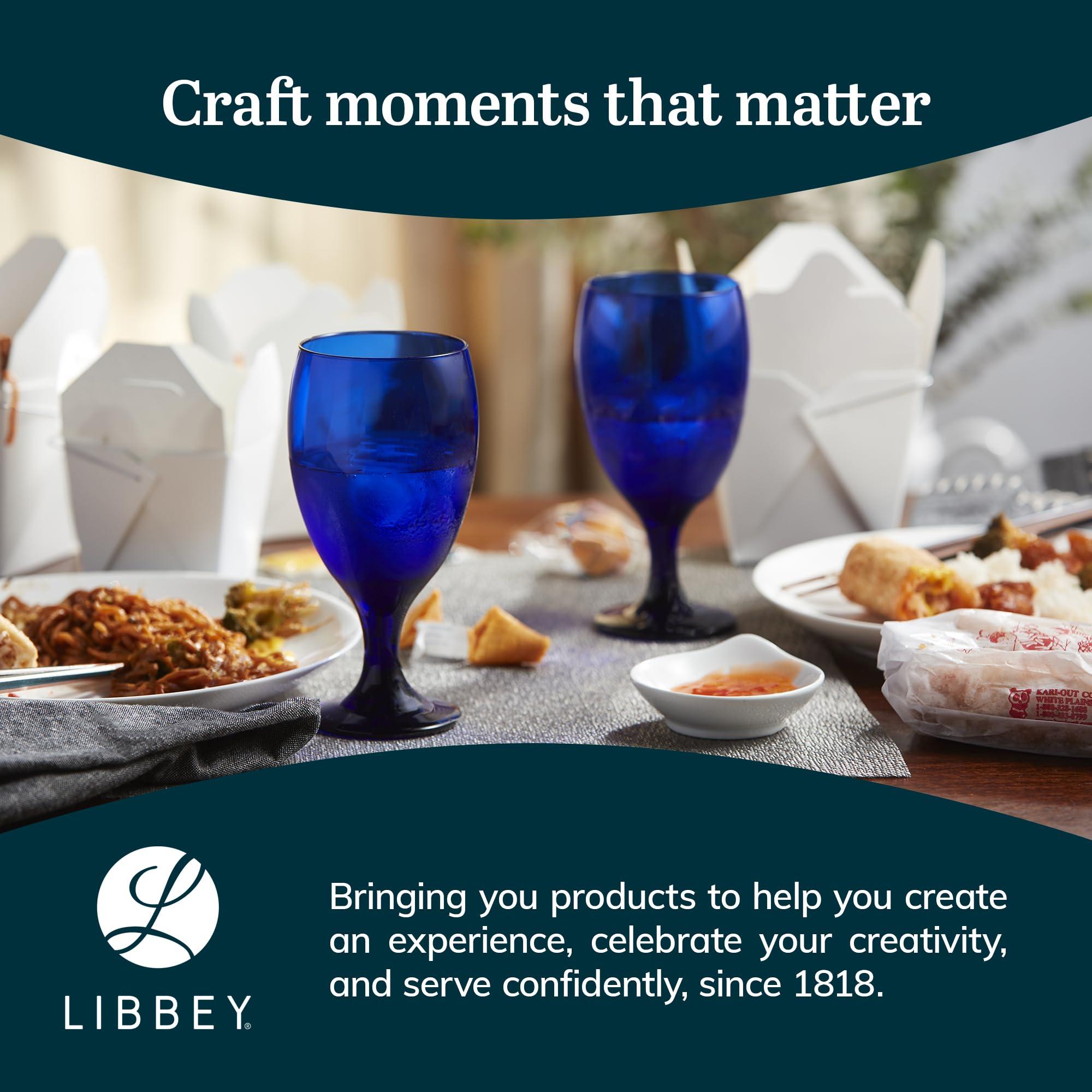 Libbey Libbey Premiere Cobalt Iced Tea Goblet Beverage Glasses, 16.25-ounce, Set of 12