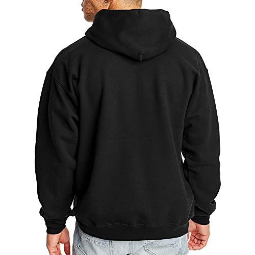 Hanes Hanes Men's Ultimate Cotton Heavyweight Pullover Hoodie Sweatshirt, Black, Large