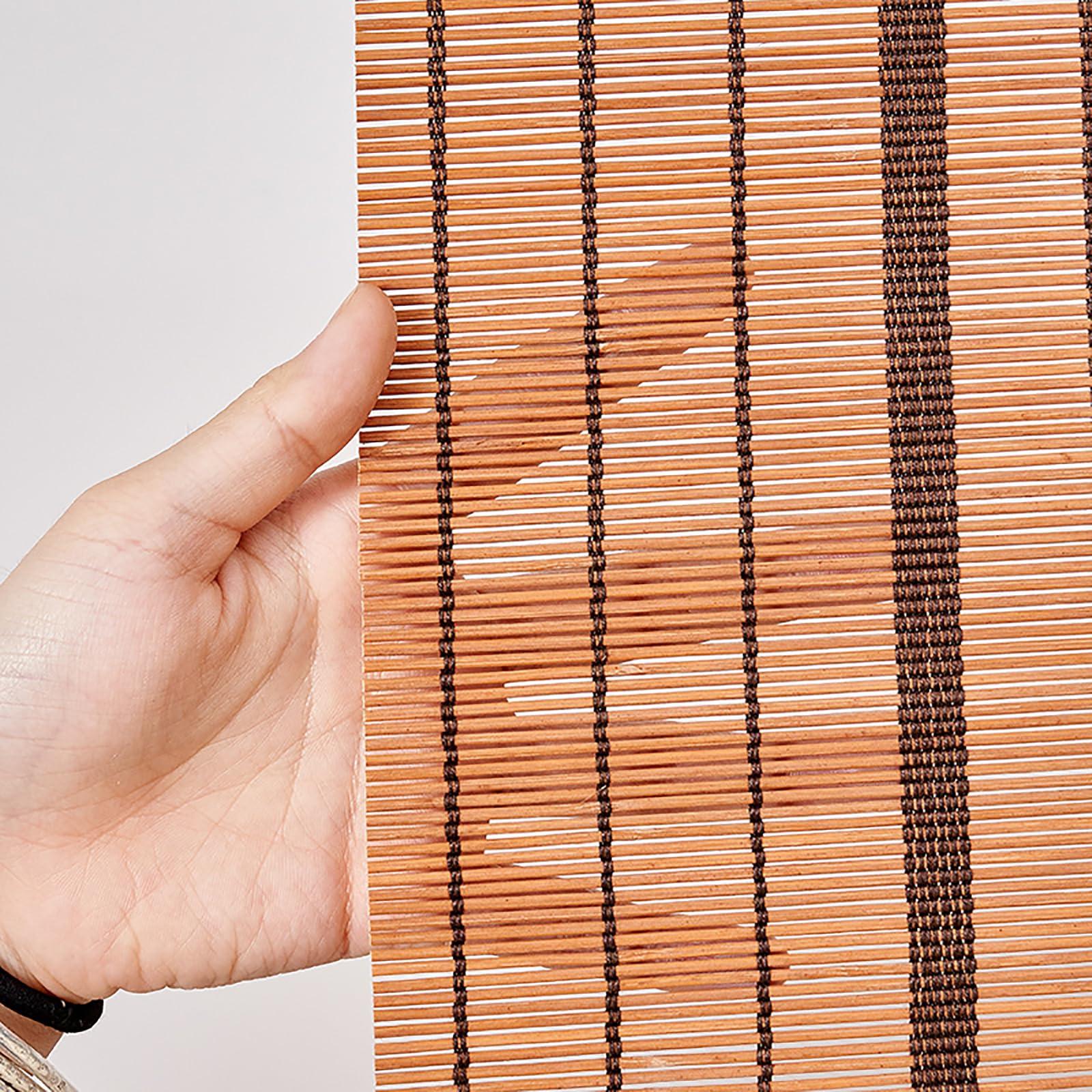 APCHJOJ Bamboo Blinds, Bamboo Roller Blinds for Windows, Light Filtering Hanging Blinds, Privacy Screens, Bamboo Blinds for Patio Indoor/Outdoor Porch