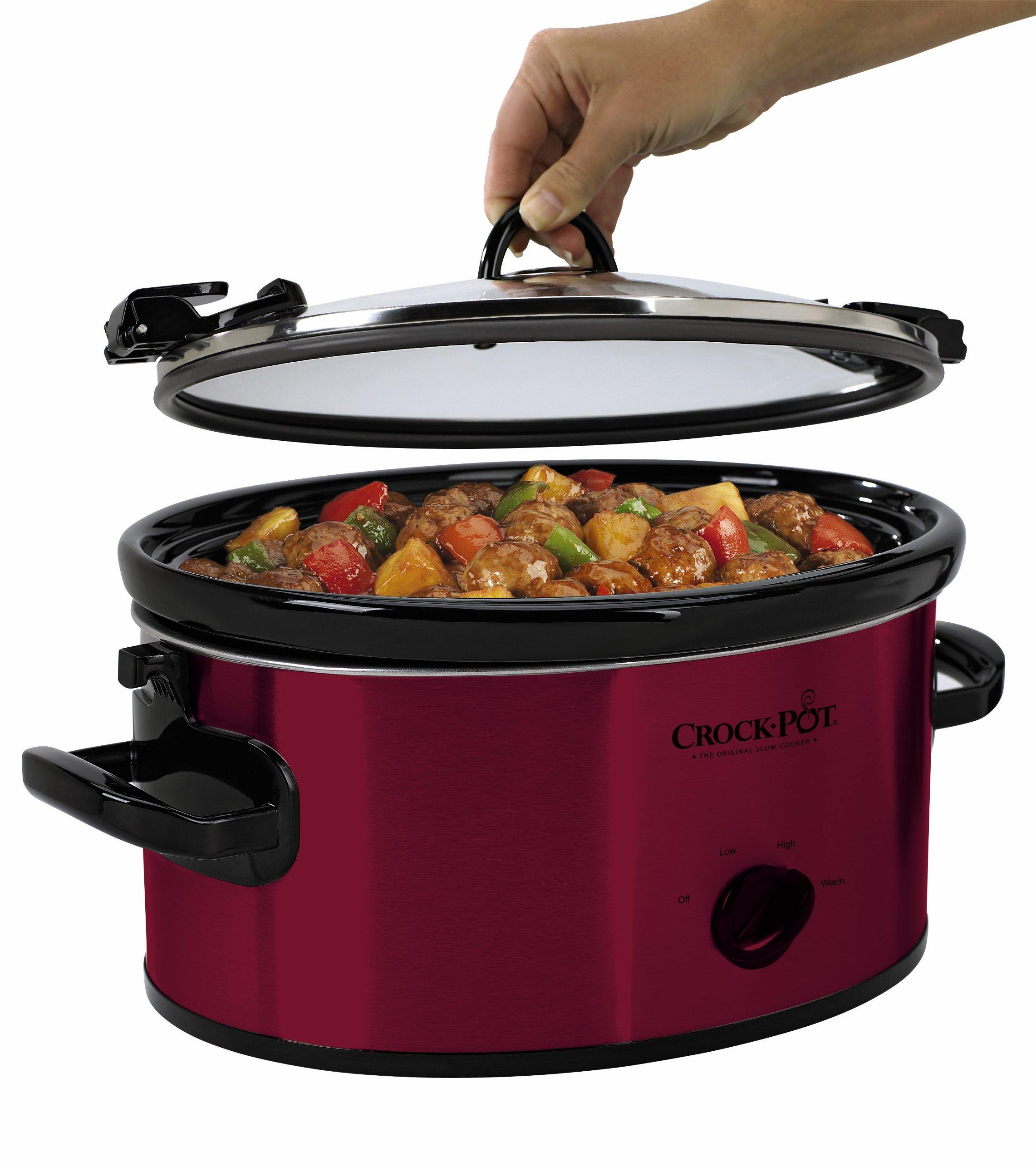 Crock-Pot Crock-Pot 6-Quart Cook & Carry Oval Manual Portable Slow Cooker, Red - SCCPVL600-R