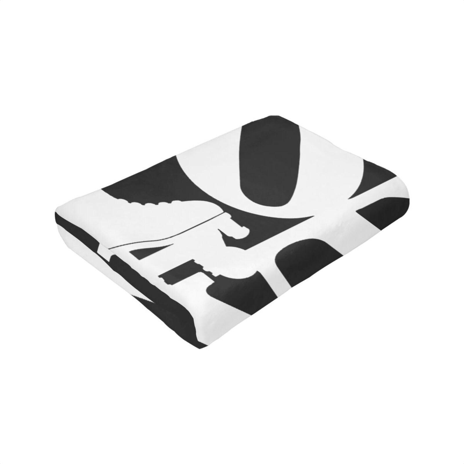 BERULL Love Roller Skate Black Super Soft Fleece Blanket Sofa Flannel Blanket Bedding for Living Room