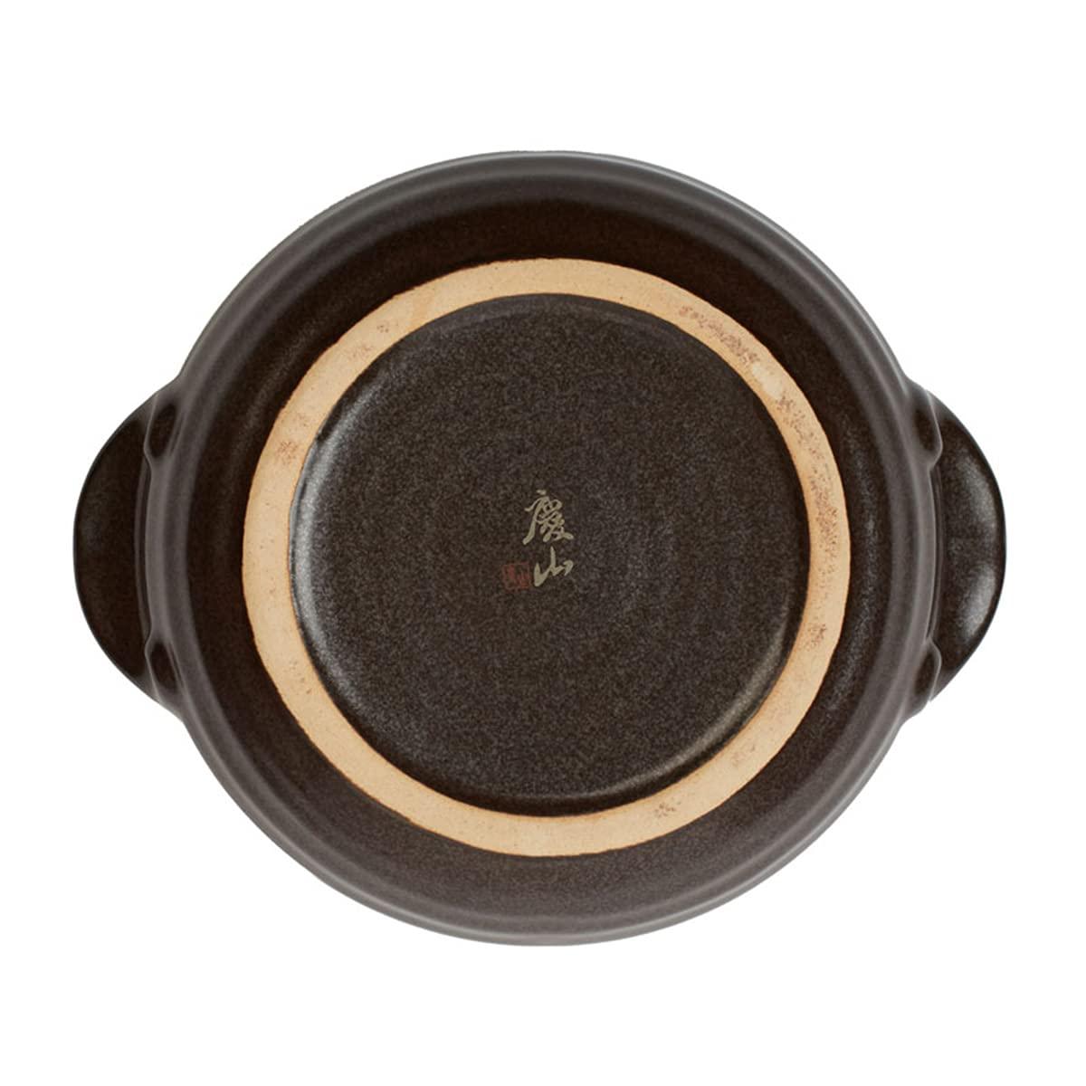 Crazy Korean Cooking Crazy Korean Cooking Korean Stone Bowl (Dolsot), Sizzling Hot Pot for Bibimbap and Soup - Premium Ceramic (Medium with Lid)