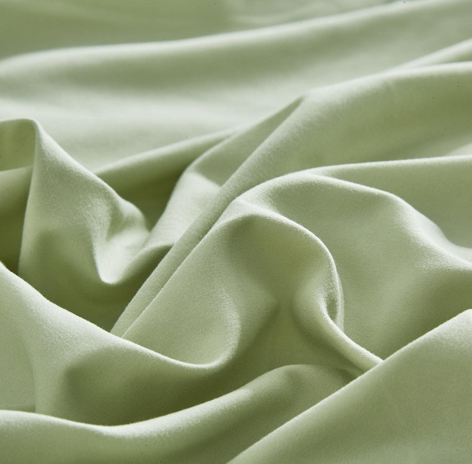 KAREVER KAREVER Sage Comforter Set Full Green Bedding Set Women Solid Sage Green Bed Comforter Set Plain Sage Breathable Blanket Teens Light Sage Green Lightweight Quilts Set Full Size All Green Comforter