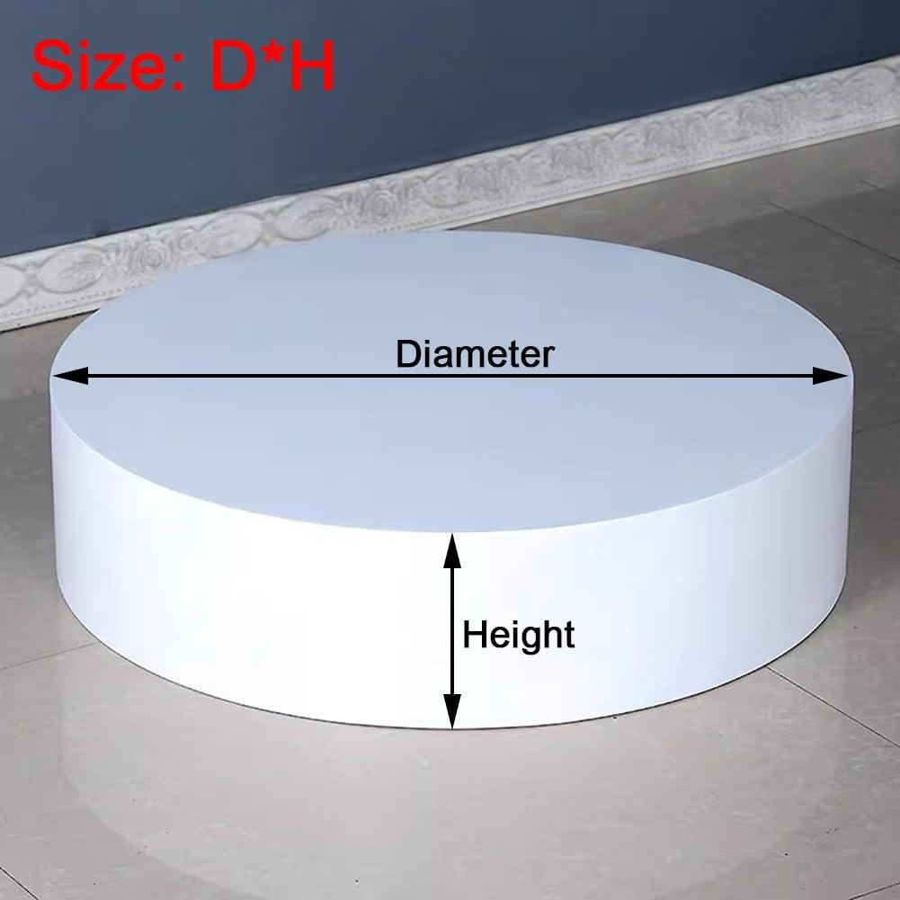 Rygcrud Display Risers for Clothing Store & Boutiques & Bridal Shop, Cylinder Pedestal Stands Boxes Platform Base Plinths for Mannequin/Shoe/Bags/Figures Show (Color : White, Size : 19.7x5.9in)