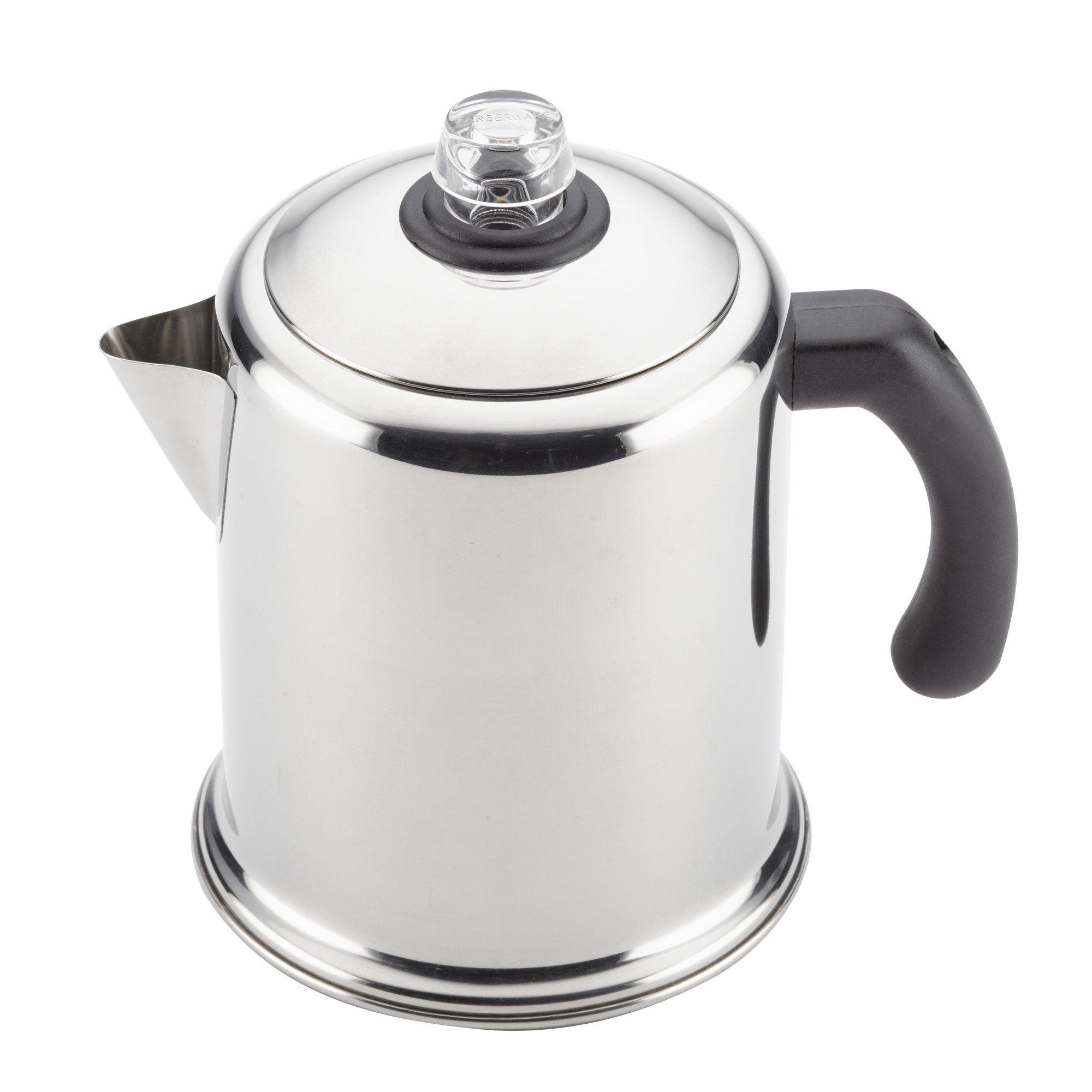 Farberware Farberware 47053 Classic Stainless Steel Yosemite 12-Cup Coffee Percolator, 12 Cup Coffee Maker, Silver