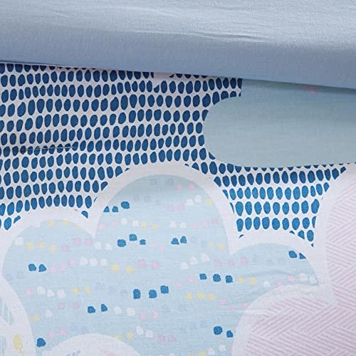 Urban Habitat Kids Urban Habitat Kids Comforter Vibrant Fun and Playful Unicorn Print Down Alternative All Season Children Bedding-Set, Girls Bedroom Décor, Full/Queen, Cloud Blue with 2 dec pillows