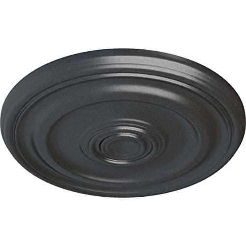 Ekena Millwork Ekena Millwork CM15DEPES Devon Ceiling Medallion, 15 3/4\"OD x 1 1/2\"P (Fits Canopies up to 3 5/8\"), Hand-Painted Pewter