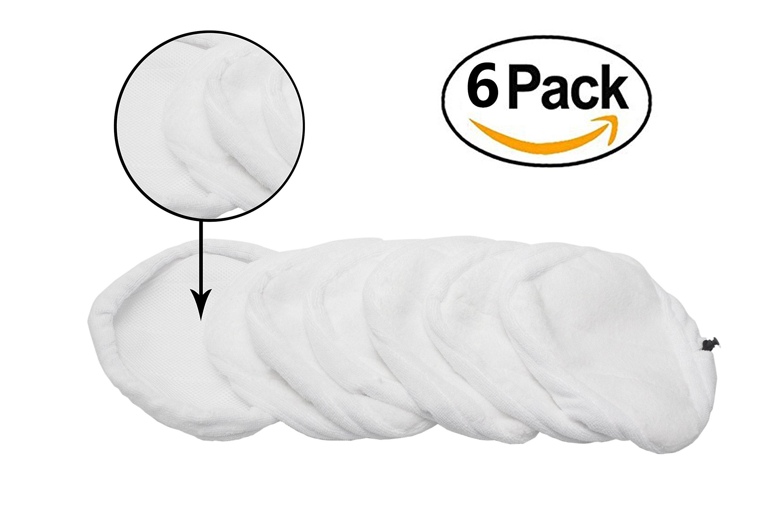 LTWHOME LTWHOME Replacement Microfiber Mop Pads Fit for Dirt Devil Steam Mop AD50000 (Pack of 6)