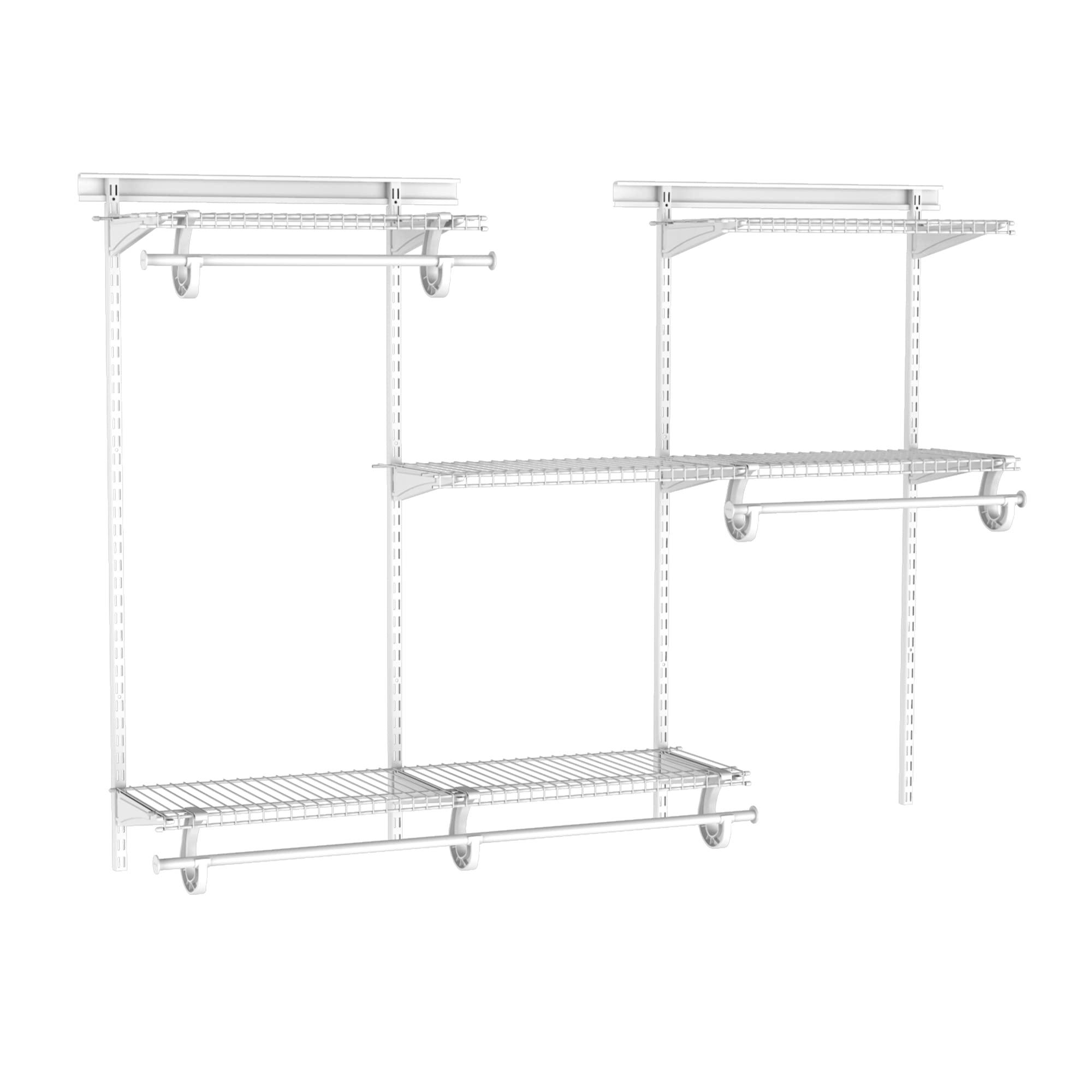 ClosetMaid ClosetMaid Wire Closet Organizer System, 3 Shelves, Minimalist Style, Wire Mesh Shelving Unit, Rust Resistant, 10.68"D x 18.39"W x 12"H, White