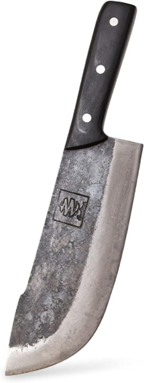 COOLINA COOLINA Daozi Forged Cleaver Butcher Knife, 7.9-in High Carbon Steel Blade, Handmade Chinese Traditional Knife, Best for Chopping, Slicing, Cutting Meat