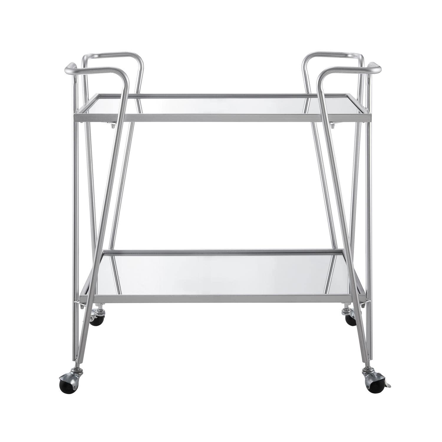 Linon Linon Silver Mid-Century Bar Cart