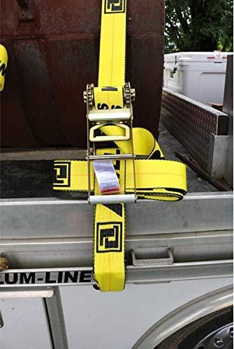 Ancra Cargo Ancra 49346-10 Ratchet Tie Down with Flat Hooks, 4-Inch by 27-Feet, 5,400-Pounds Working Load Limit