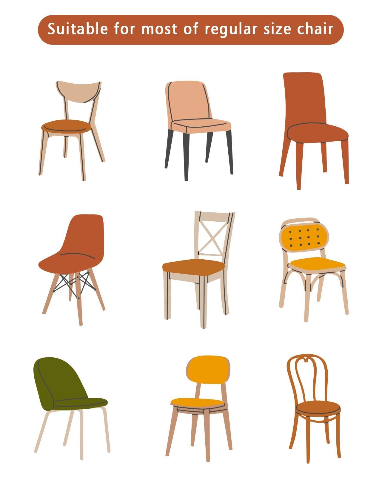 LOVE HOME DAY Fall Thanksgiving Chair Back Covers Set of 8,Orange Pumpkin Maple Leaf Harvest Farm Chair Slipcovers,Black and White Removable Dining Chair Protector for Kitchen Hotel Restaurant Banquet Decor