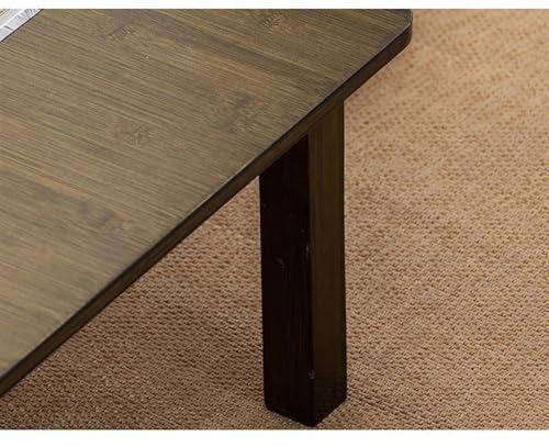 Obriskus Obriskus Small Coffee Table, Square Japanese Floor Table, Short Table Low Table for Sitting on The Floor Small Desk Floor Table for Dining, Drawing, Reading and Writing(24\" D x 24\" W x 12.6\" H)