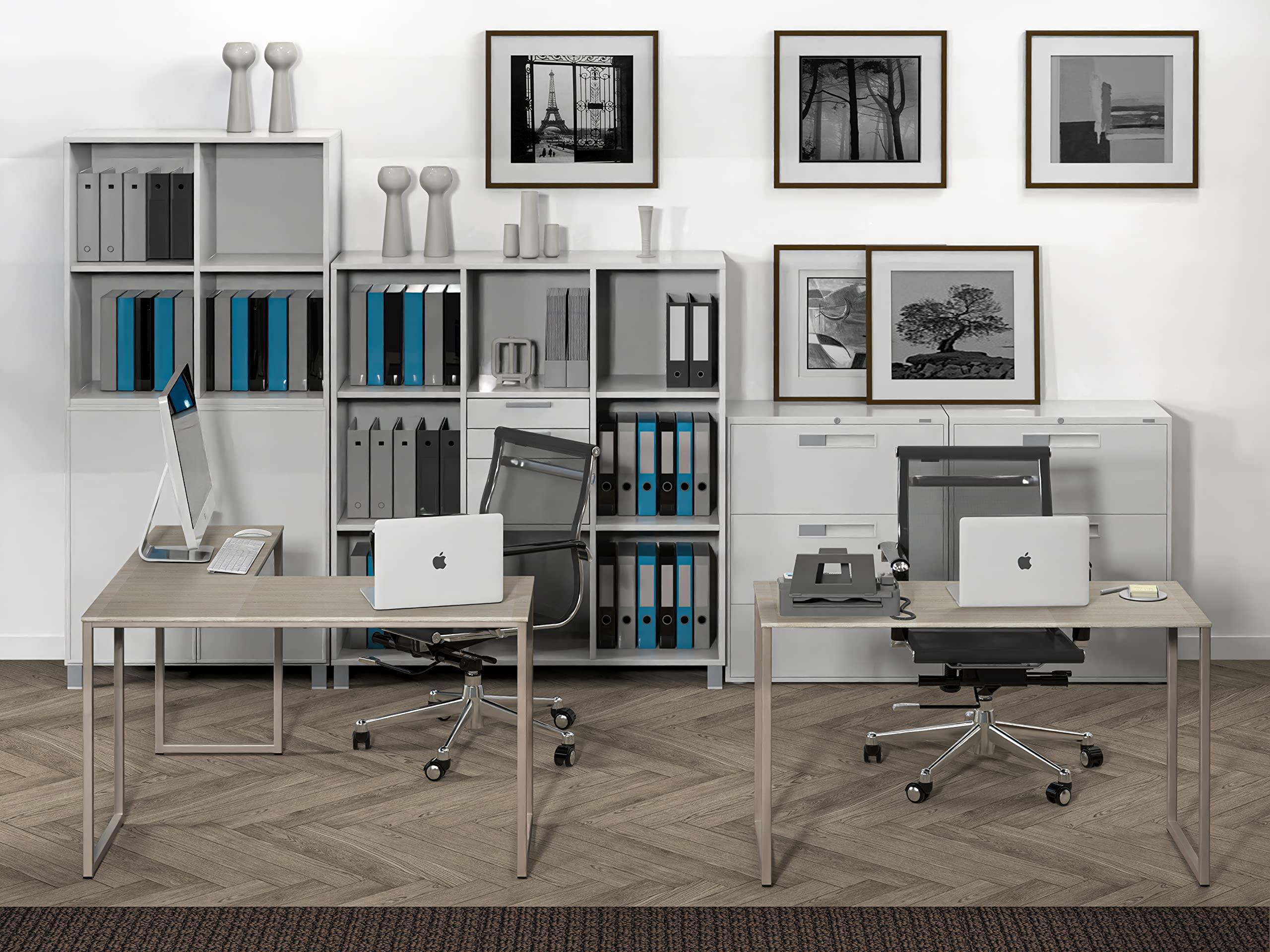 SHW SHW Mission 48 x 48 Inches L-Shape Home Office Computer Desk, Maple