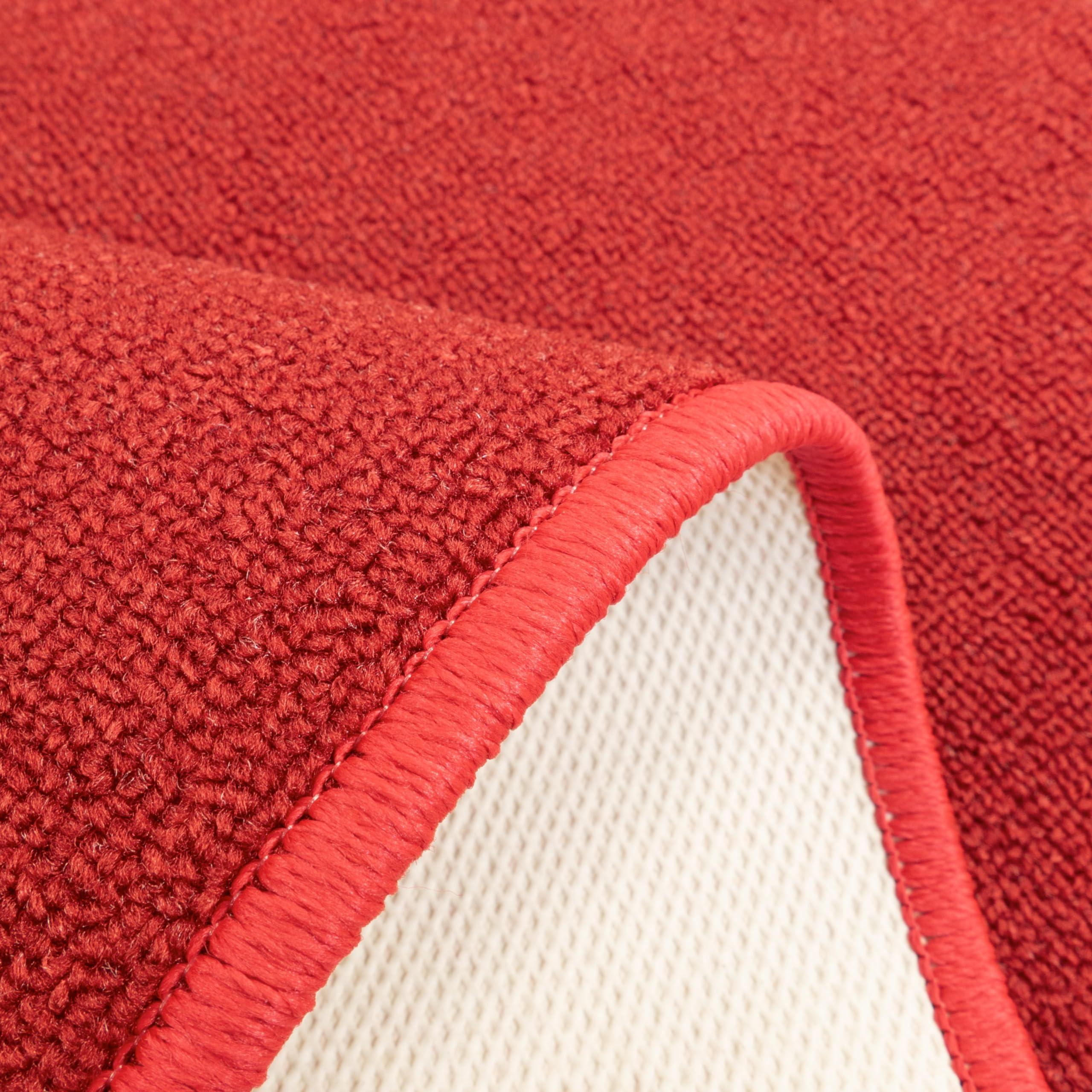 RugStylesOnline Custom Size Hallway Runner Rug Solid Red (10 Feet Length x 36 Inch Width) Made to Order Non Slip Rubber Backing Rug Runners, Extra Long Runner Rugs for Hallways