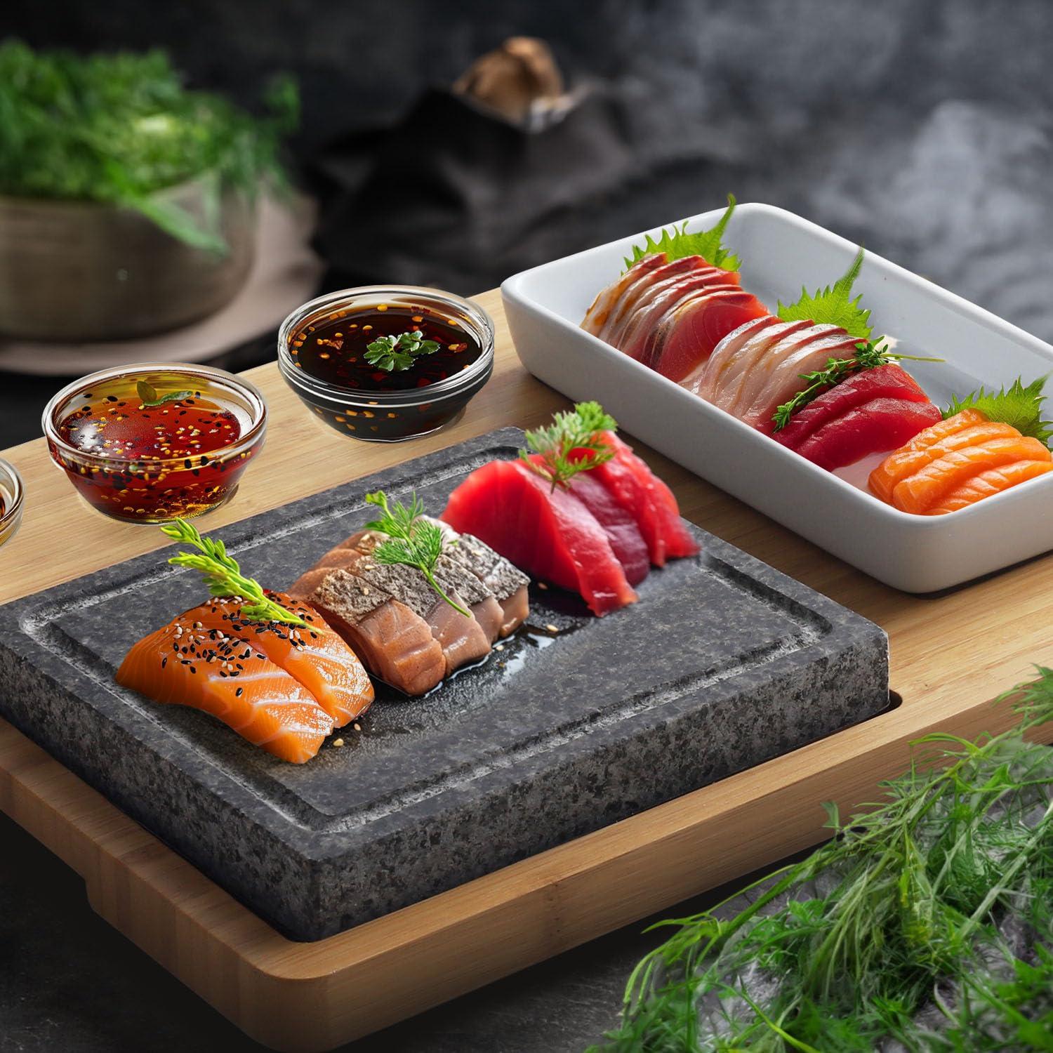 Artestia Artestia Cooking Stones for Steak Stones Sizzling Hot Stone Set Hot Rock Cooking Stone Indoor Grill, Granite Stone Cooking Set/BBQ/Steak Grill (Upgrade Version)