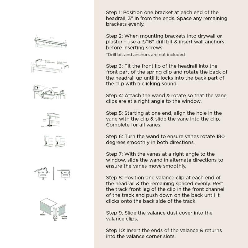 BlindDen BlindDen - Vinyl Vertical Window Blinds for Home - Vertical Blinds for Sliding Glass Doors - White (46" W x 84" H)