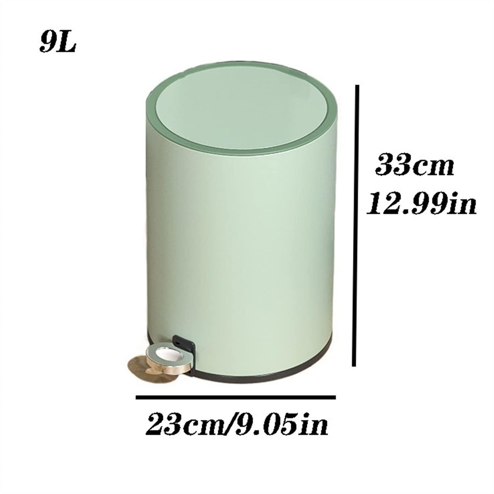 luckxuan luckxuan Trash Can Kitchen/Garbage Can 6L/9L Foot-Operated Trash Can Bedroom Living Room Kitchen with Lid Garbage Storage Bucket Simple and Stylish Garbage Basket Wastebasket for Office (Size : 9L)