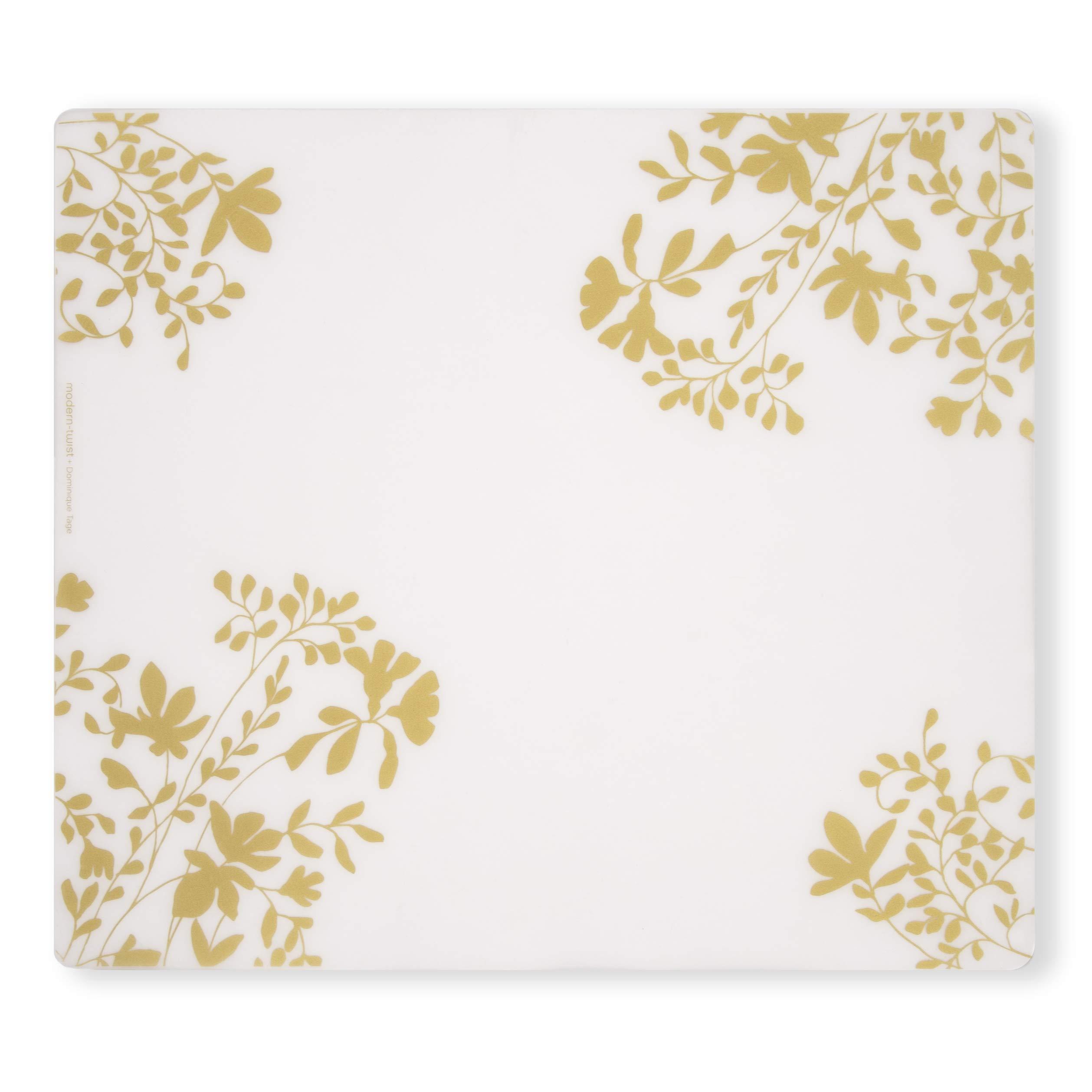 MODERN-TWIST modern-twist Placemat 100% Food-Grade Silicone, Waterproof and Reusable, Jardin Gold