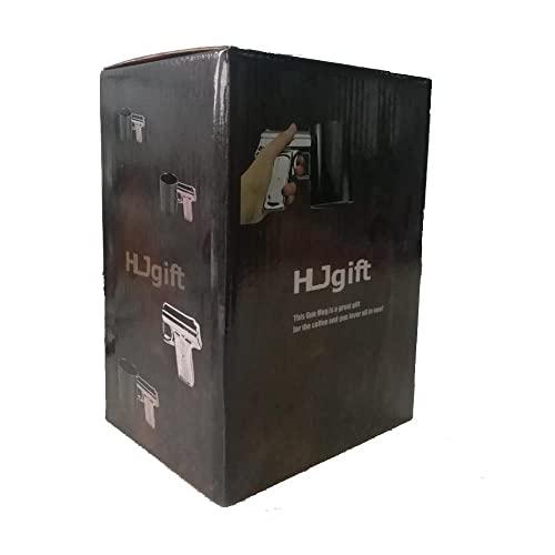 HLJgift HLJgift Novelty Ceramic Coffee Mugs Gun Mugs Pistol Cup for amazing gift Black&Silver