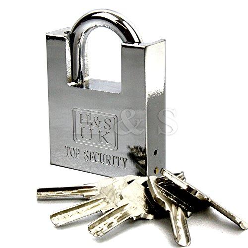 H&S H&S Heavy Duty Bike Chain Lock - 10mm x 2m - Anti Theft Motorcycle and Bicycle Security Chain and Padlock with 5 Key Set