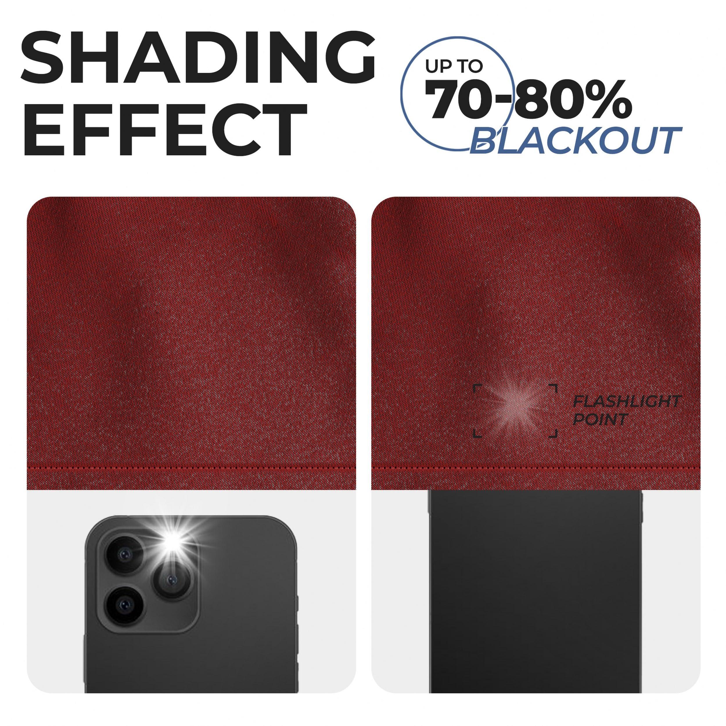 Superior Superior Blackout Curtains, Room Darkening, Bedroom, Drapes, Kitchen, Living Room Window Accents, Sun Blocking, Thermal, 2 Pack, Solid Blackout Back Tab Curtains, Set of 2, 52" x 84", Sangria