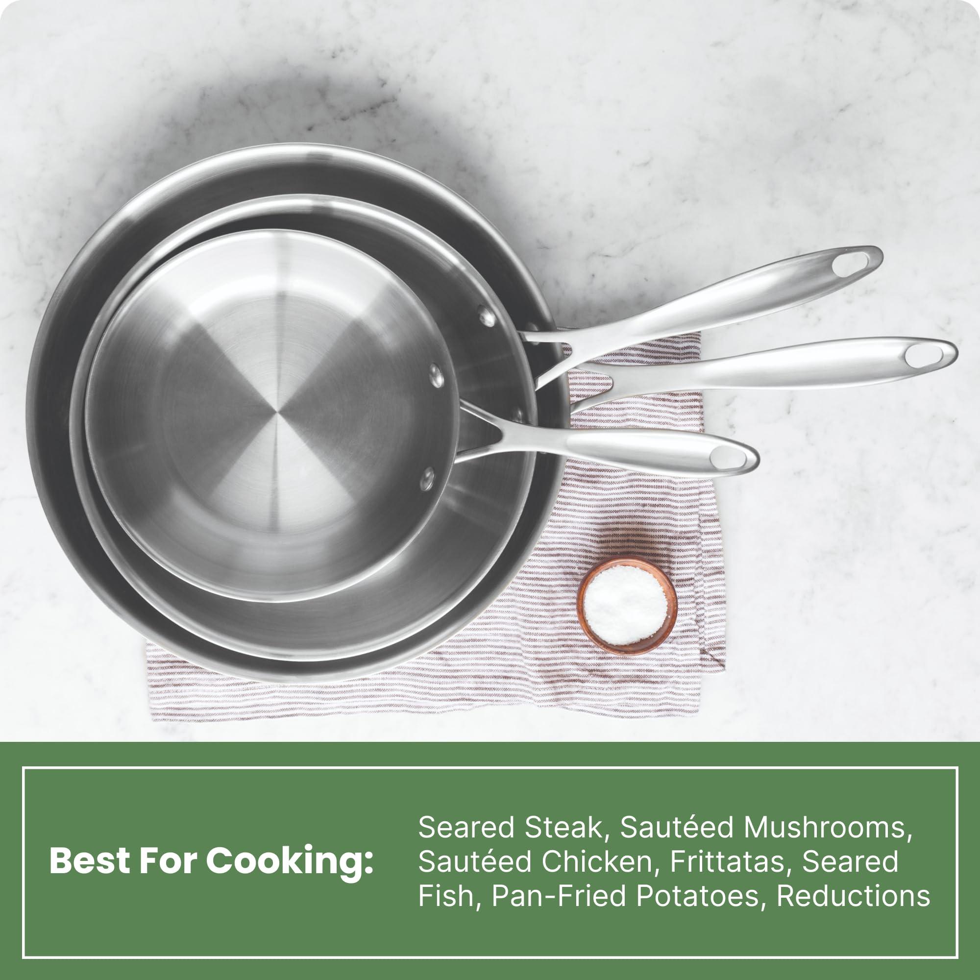 American Kitchen American Kitchen - 10 inch, Medium, Stainless Steel Skillet & Frying Pan, Made In America