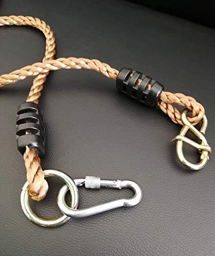 ArtiGifts Tree Swing Ropes Hammock Chair Straps Hanging Kit with 2 Carabiners for Replacement, Adjustment or Extension - 6ft & Holds to 600lbs, Perfect for Children Swing, Outdoor Hammock and Hanging Chair