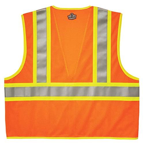 Ergodyne Ergodyne - 21319 GloWear 8230Z ANSI Two-Tone High Visibility Orange Reflective Safety Vest, 4XL/5XL